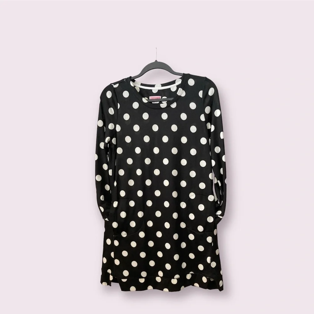 KATE SPADE Polka Dot Black & White Long Sleeves Dress Size Small/Medium BNWT